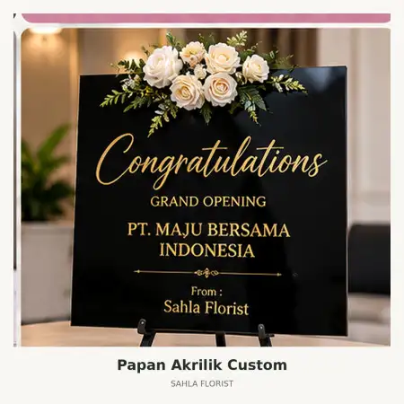 Papan Bunga Akrilik Arengka